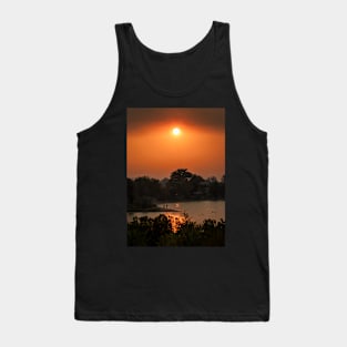 Hazy Morning Over the Lake Tank Top